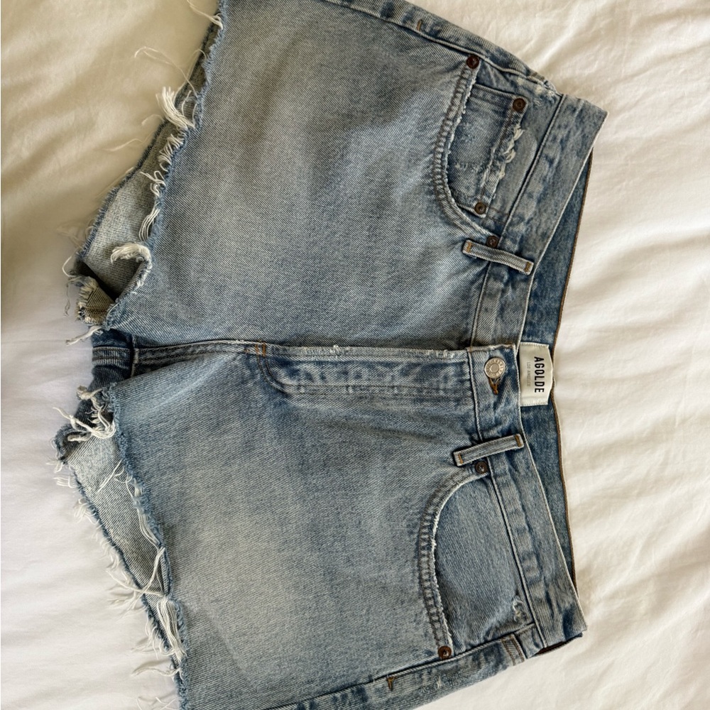 AGOLDE Women's Blue Denim Shorts